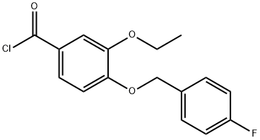 3-ethoxy-4-[(4-fluorobenzyl)oxy]benzoyl chloride Structure