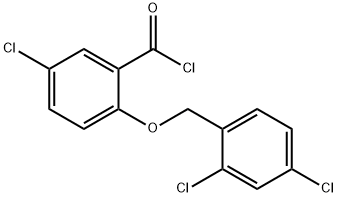 5-chloro-2-[(2,4-dichlorobenzyl)oxy]benzoyl chloride 구조식 이미지