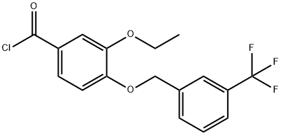 3-ethoxy-4-{[3-(trifluoromethyl)benzyl]oxy}benzoyl chloride Structure