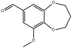 9-Methoxy-3,4-dihydro-2H-benzo[b][1,4]dioxepine-7-carbaldehyde 구조식 이미지