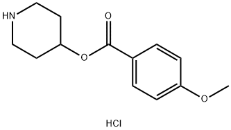 4-Piperidinyl 4-methoxybenzoate hydrochloride Structure