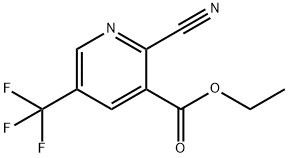 Ethyl 2-cyano-5-(trifluoromethyl)nicotinate 구조식 이미지
