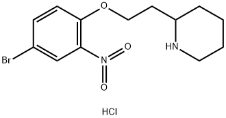 4-Bromo-2-nitrophenyl 2-(2-piperidinyl)ethylether hydrochloride 구조식 이미지