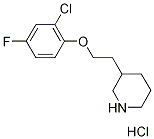 3-[2-(2-Chloro-4-fluorophenoxy)ethyl]piperidinehydrochloride 구조식 이미지