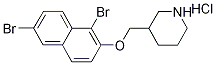 3-{[(1,6-Dibromo-2-naphthyl)oxy]methyl}piperidinehydrochloride Structure