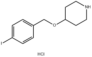 4-[(4-Iodobenzyl)oxy]piperidine hydrochloride 구조식 이미지