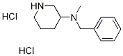 N-Benzyl-N-methyl-3-piperidinamine dihydrochloride Structure