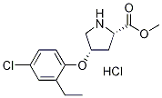 Methyl (2S,4S)-4-(4-chloro-2-ethylphenoxy)-2-pyrrolidinecarboxylate hydrochloride 구조식 이미지