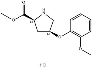 Methyl (2S,4S)-4-(2-methoxyphenoxy)-2-pyrrolidinecarboxylate hydrochloride 구조식 이미지