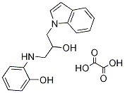 2-(2-Hydroxy-3-indol-1-yl-propylamino)-phenoloxalate Structure