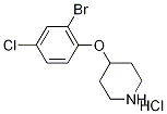4-(2-Bromo-4-chlorophenoxy)piperidinehydrochloride 구조식 이미지
