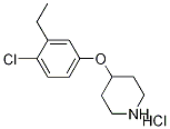 4-(4-Chloro-3-ethylphenoxy)piperidinehydrochloride 구조식 이미지