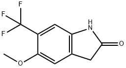 5-Methoxy-6-(trifluoromethyl)-1,3-dihydro-2H-indol-2-one 구조식 이미지