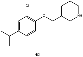 3-[(2-Chloro-4-isopropylphenoxy)methyl]piperidinehydrochloride Structure