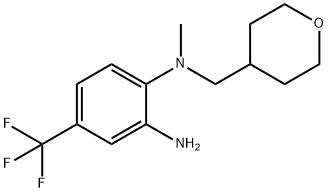 N~1~-Methyl-N~1~-(tetrahydro-2H-pyran-4-ylmethyl)-4-(trifluoromethyl)-1,2-benzenediamine Structure