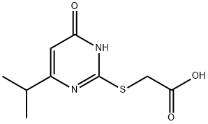 (4-Isopropyl-6-oxo-1,6-dihydro-pyrimidin-2-ylsulfanyl)-acetic acid Structure