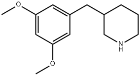 3-(3,5-Dimethoxybenzyl)piperidine Structure