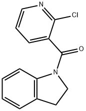 (2-Chloro-3-pyridinyl)(2,3-dihydro-1H-indol-1-yl)-methanone 구조식 이미지