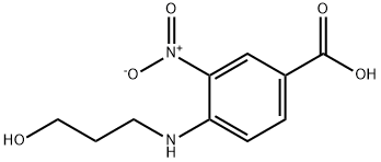 4-[(3-Hydroxypropyl)amino]-3-nitrobenzoic acid 구조식 이미지