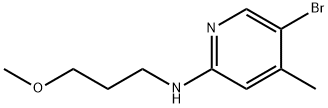 5-Bromo-N-(3-methoxypropyl)-4-methyl-2-pyridinamine 구조식 이미지