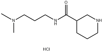 N-[3-(Dimethylamino)propyl]-3-piperidinecarboxamide dihydrochloride 구조식 이미지