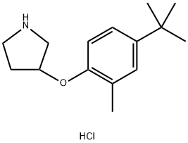 3-[4-(tert-Butyl)-2-methylphenoxy]pyrrolidinehydrochloride 구조식 이미지