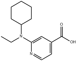 2-[Cyclohexyl(ethyl)amino]isonicotinic acid 구조식 이미지