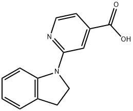 2-(2,3-Dihydro-1H-indol-1-yl)isonicotinic acid 구조식 이미지