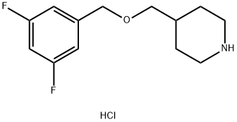 4-{[(3,5-Difluorobenzyl)oxy]methyl}piperidinehydrochloride Structure