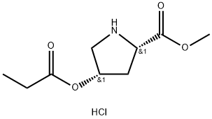 Methyl (2S,4S)-4-(propionyloxy)-2-pyrrolidinecarboxylate hydrochloride Structure