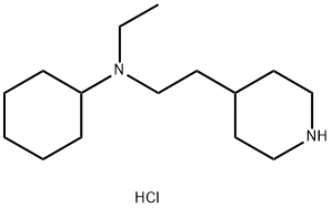 N-Ethyl-N-[2-(4-piperidinyl)ethyl]cyclohexanaminedihydrochloride 구조식 이미지