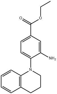 Ethyl 3-amino-4-[3,4-dihydro-1(2H)-quinolinyl]-benzoate Structure