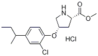 Methyl (2S,4S)-4-[4-(sec-butyl)-2-chlorophenoxy]-2-pyrrolidinecarboxylate hydrochloride 구조식 이미지