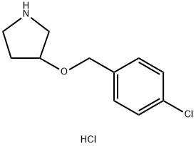 3-[(4-Chlorobenzyl)oxy]pyrrolidine hydrochloride 구조식 이미지