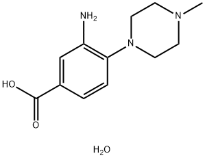 3-Amino-4-(4-methyl-piperazin-1-yl)-benzoic acidtrihydrate 구조식 이미지
