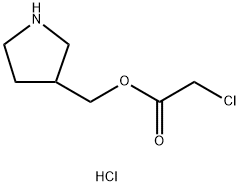 3-Pyrrolidinylmethyl 2-chloroacetate hydrochloride 구조식 이미지