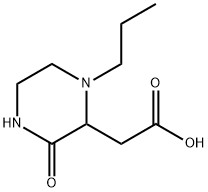 2-(3-Oxo-1-propyl-2-piperazinyl)acetic acid Structure