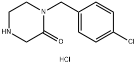 2-piperazinone, 1-[(4-chlorophenyl)methyl]- Structure