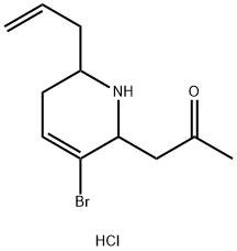 2-propanone, 1-[3-bromo-1,2,5,6-tetrahydro-6-(2-propenyl)- 구조식 이미지