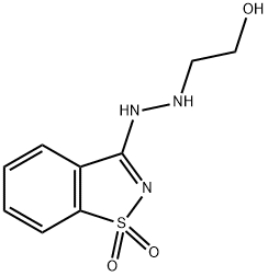 ethanol, 2-[2-(1,1-dioxido-1,2-benzisothiazol-3-yl)hydrazi 구조식 이미지