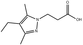 1H-pyrazole-1-propanoic acid, 4-ethyl-3,5-dimethyl- Structure