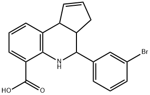 3H-cyclopenta[c]quinoline-6-carboxylic acid, 4-(3-bromophe Structure