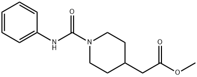 4-piperidineacetic acid, 1-[(phenylamino)carbonyl]-, methy 구조식 이미지