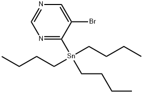 5-Bromo-4-(tributylstannyl)pyrimidine 구조식 이미지