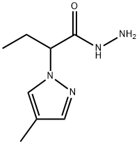 2-(4-Methyl-1H-pyrazol-1-yl)butanohydrazide 구조식 이미지