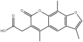 (3,5,9-Trimethyl-7-oxo-7H-furo[3,2-g]-chromen-6-yl)acetic acid 구조식 이미지