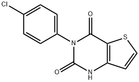 3-(4-Chlorophenyl)thieno[3,2-d]pyrimidine-2,4(1H,3H)-dione 구조식 이미지