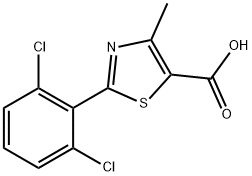 2-(2,6-Dichlorophenyl)-4-methyl-1,3-thiazole-5-carboxylic acid 구조식 이미지