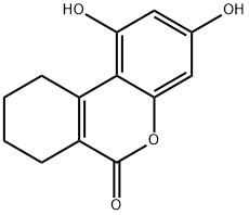 1,3-Dihydroxy-7,8,9,10-tetrahydro-6H-benzo[c]-chromen-6-one Structure