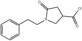 5-Oxo-1-(2-phenylethyl)pyrrolidine-3-carbonyl chloride 구조식 이미지